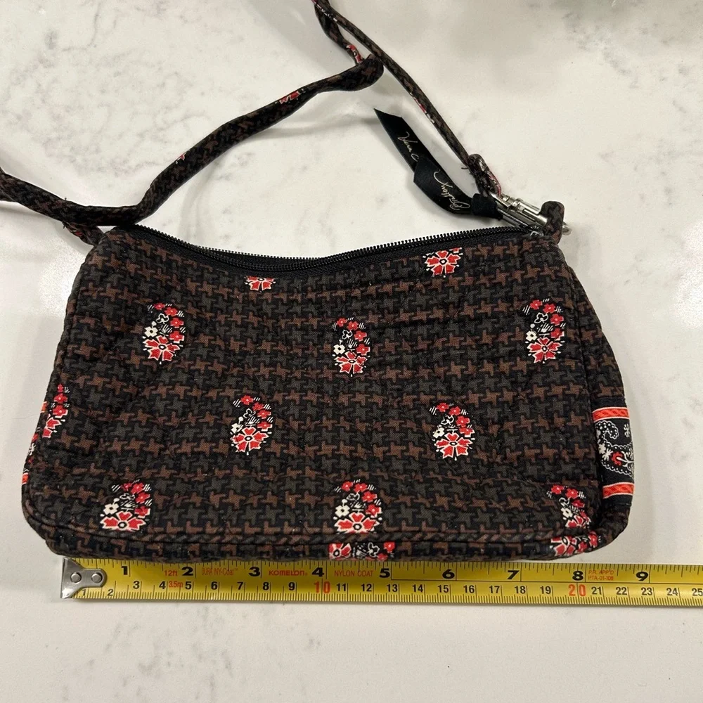 Vintage Vera Bradley Houndstooth Paisley Floral‎ Amy Brown Crossover Purse